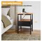 Nightstand with Charging Station, 3-Tier Storage Shelf, Vintage Brown, Side Table for Bedroom, Dorm, Bedside End Table with USB Ports and Outlets, Night Stand with Fabric Drawer